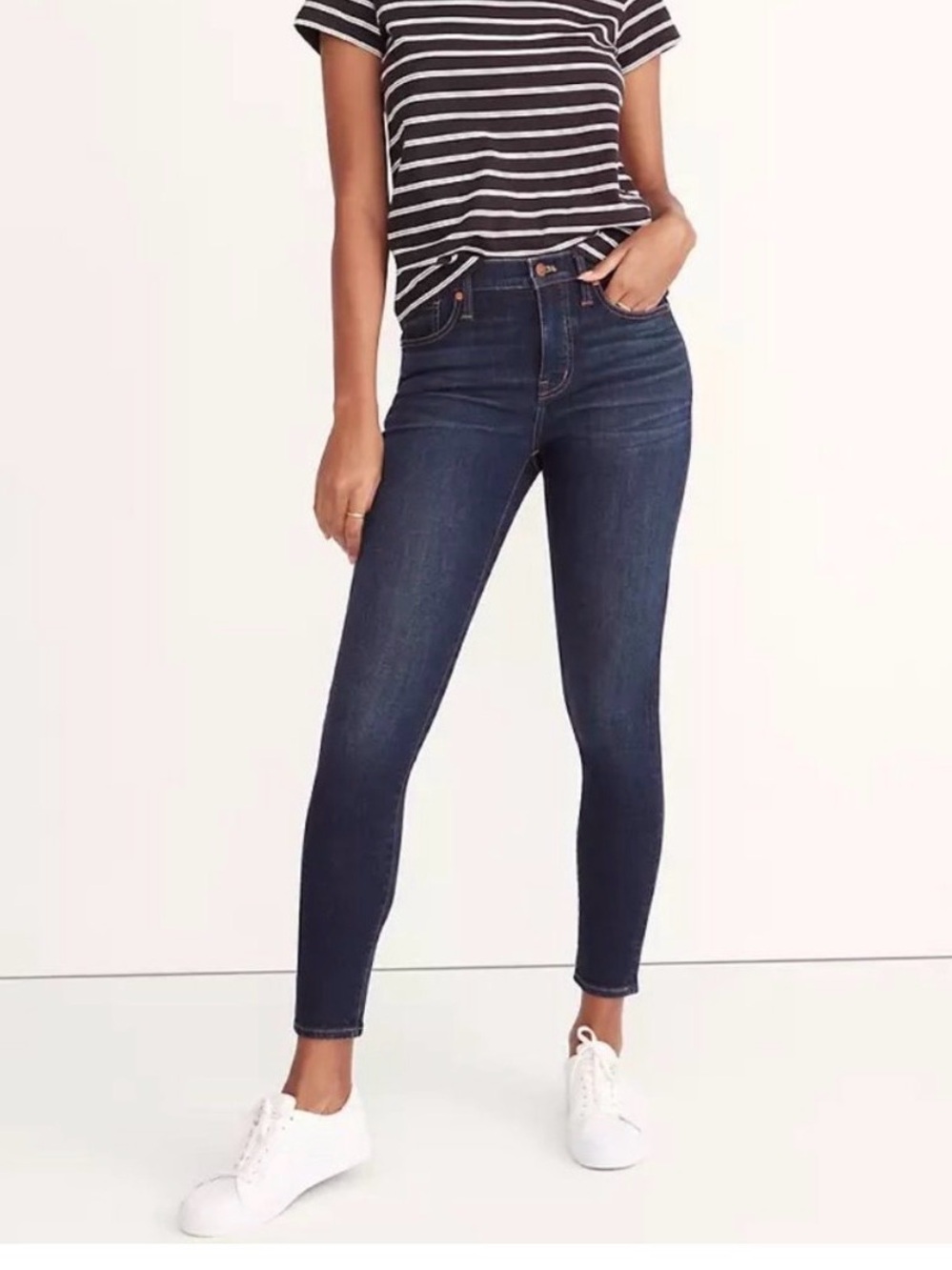 Madewell Dark Wash High-Rise Skinny Jeans
